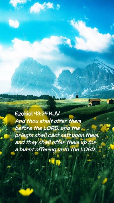 Picture 02 - Ezekiel 43:24 KJV Mobile Phone Wallpaper - And thou shalt offer them before the LORD, and - Mobile Bible Verse Wallpaper
