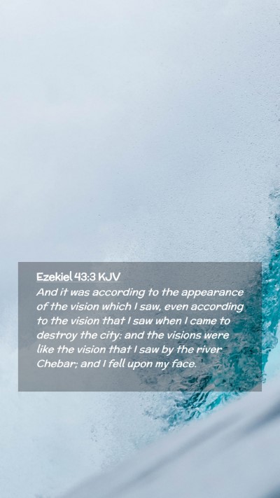 Picture 02 - Ezekiel 43:3 KJV Mobile Phone Wallpaper - And it was according to the appearance of the - Mobile Bible Verse Wallpaper