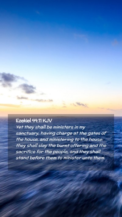 Picture 02 - Ezekiel 44:11 KJV Mobile Phone Wallpaper - Yet they shall be ministers in my sanctuary, - Mobile Bible Verse Wallpaper
