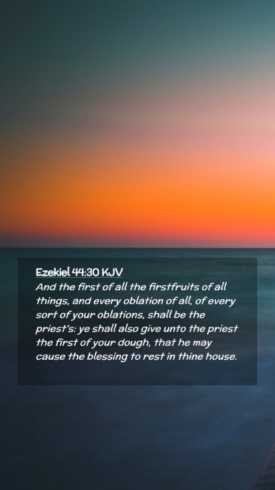Picture 02 - Ezekiel 44:30 KJV Mobile Phone Wallpaper - And the first of all the firstfruits of all - Mobile Bible Verse Wallpaper