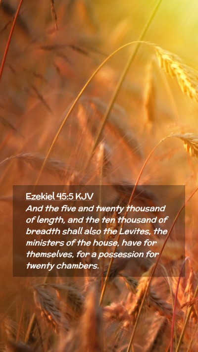 Picture 02 - Ezekiel 45:5 KJV Mobile Phone Wallpaper - And the five and twenty thousand of length, and - Mobile Bible Verse Wallpaper