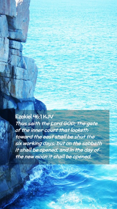 Picture 02 - Ezekiel 46:1 KJV Mobile Phone Wallpaper - Thus saith the Lord GOD; The gate of the inner - Mobile Bible Verse Wallpaper