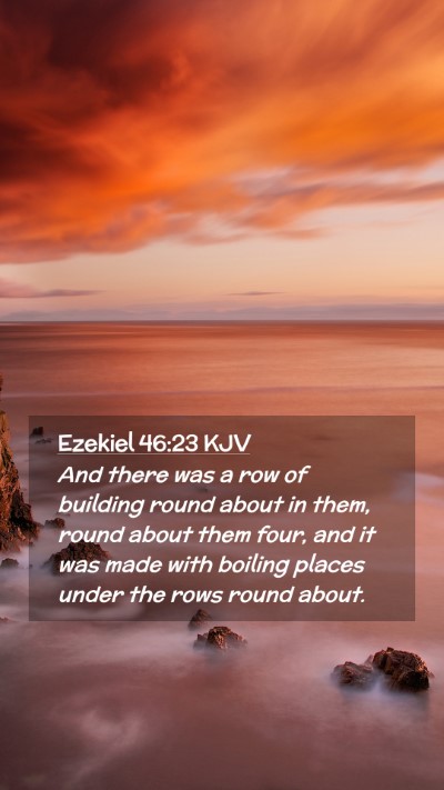 Picture 02 - Ezekiel 46:23 KJV Mobile Phone Wallpaper - And there was a row of building round about in - Mobile Bible Verse Wallpaper