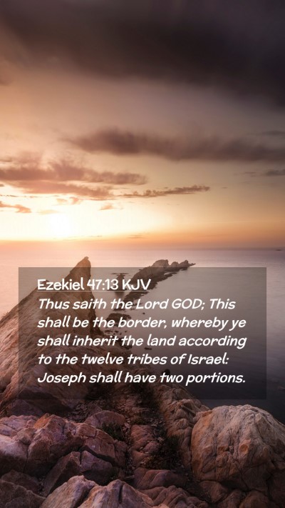 Picture 02 - Ezekiel 47:13 KJV Mobile Phone Wallpaper - Thus saith the Lord GOD; This shall be the - Mobile Bible Verse Wallpaper