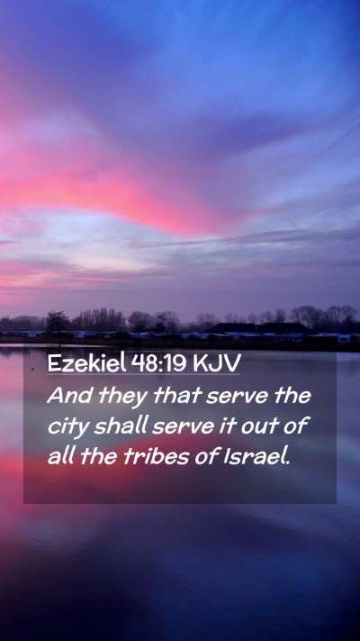 Picture 02 - Ezekiel 48:19 KJV Mobile Phone Wallpaper - And they that serve the city shall serve it out - Mobile Bible Verse Wallpaper