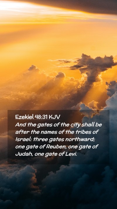 Picture 02 - Ezekiel 48:31 KJV Mobile Phone Wallpaper - And the gates of the city shall be after the - Mobile Bible Verse Wallpaper