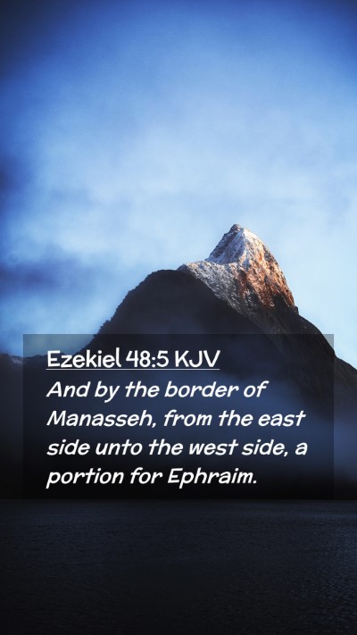 Picture 02 - Ezekiel 48:5 KJV Mobile Phone Wallpaper - And by the border of Manasseh, from the east side - Mobile Bible Verse Wallpaper