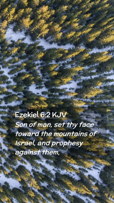 Picture 02 - Ezekiel 6:2 KJV Mobile Phone Wallpaper - Son of man, set thy face toward the mountains of - Mobile Bible Verse Wallpaper
