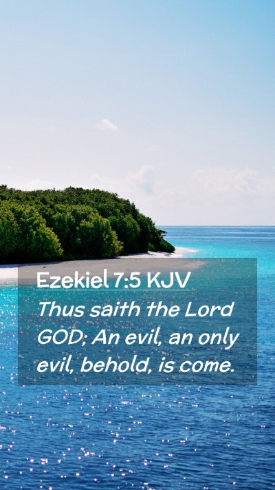 Picture 02 - Ezekiel 7:5 KJV Mobile Phone Wallpaper - Thus saith the Lord GOD; An evil, an only evil, - Mobile Bible Verse Wallpaper