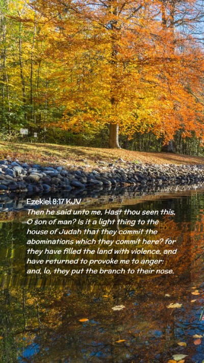 Picture 02 - Ezekiel 8:17 KJV Mobile Phone Wallpaper - Then he said unto me, Hast thou seen this, O son - Mobile Bible Verse Wallpaper