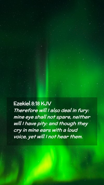 Picture 02 - Ezekiel 8:18 KJV Mobile Phone Wallpaper - Therefore will I also deal in fury: mine eye - Mobile Bible Verse Wallpaper