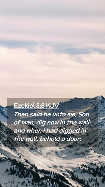 Picture 02 - Ezekiel 8:8 KJV Mobile Phone Wallpaper - Then said he unto me, Son of man, dig now in the - Mobile Bible Verse Wallpaper
