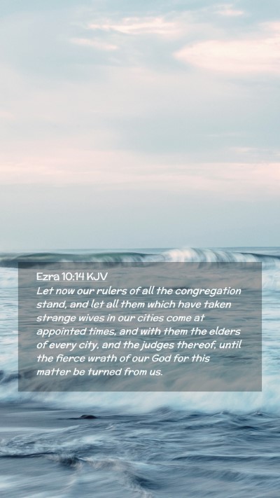 Picture 02 - Ezra 10:14 KJV Mobile Phone Wallpaper - Let now our rulers of all the congregation stand, - Mobile Bible Verse Wallpaper