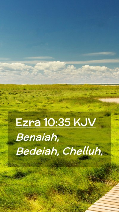 Picture 02 - Ezra 10:35 KJV Mobile Phone Wallpaper - Benaiah, Bedeiah, - Mobile Bible Verse Wallpaper