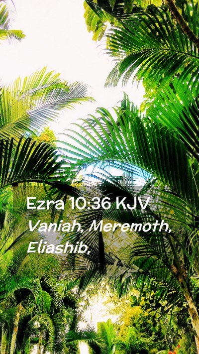 Picture 02 - Ezra 10:36 KJV Mobile Phone Wallpaper - Vaniah, Meremoth, - Mobile Bible Verse Wallpaper