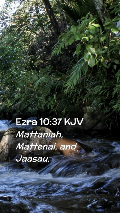 Picture 02 - Ezra 10:37 KJV Mobile Phone Wallpaper - Mattaniah, Mattenai, and - Mobile Bible Verse Wallpaper