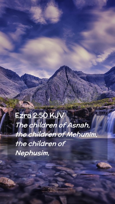Picture 02 - Ezra 2:50 KJV Mobile Phone Wallpaper - The children of Asnah, the children of Mehunim, - Mobile Bible Verse Wallpaper