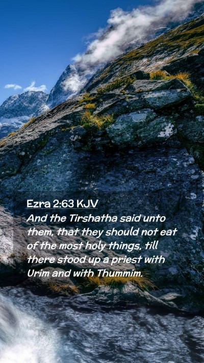 Picture 02 - Ezra 2:63 KJV Mobile Phone Wallpaper - And the Tirshatha said unto them, that they - Mobile Bible Verse Wallpaper