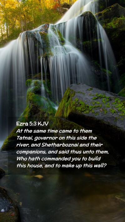 Picture 02 - Ezra 5:3 KJV Mobile Phone Wallpaper - At the same time came to them Tatnai, governor on - Mobile Bible Verse Wallpaper