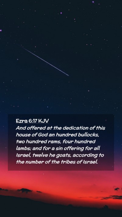 Picture 02 - Ezra 6:17 KJV Mobile Phone Wallpaper - And offered at the dedication of this house of - Mobile Bible Verse Wallpaper