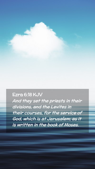 Picture 02 - Ezra 6:18 KJV Mobile Phone Wallpaper - And they set the priests in their divisions, and - Mobile Bible Verse Wallpaper