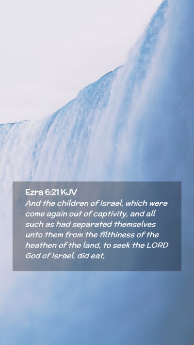 Picture 02 - Ezra 6:21 KJV Mobile Phone Wallpaper - And the children of Israel, which were come again - Mobile Bible Verse Wallpaper