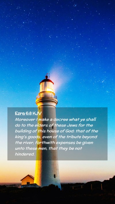 Picture 02 - Ezra 6:8 KJV Mobile Phone Wallpaper - Moreover I make a decree what ye shall do to the - Mobile Bible Verse Wallpaper