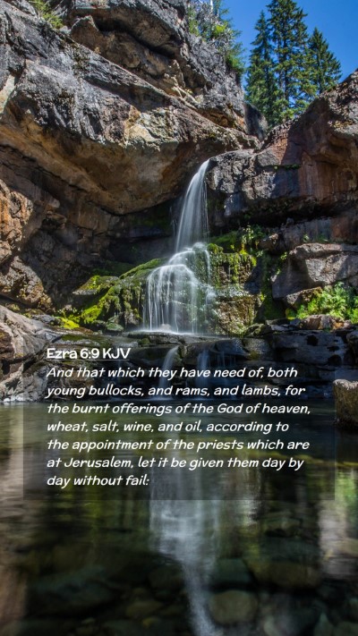 Picture 02 - Ezra 6:9 KJV Mobile Phone Wallpaper - And that which they have need of, both young - Mobile Bible Verse Wallpaper