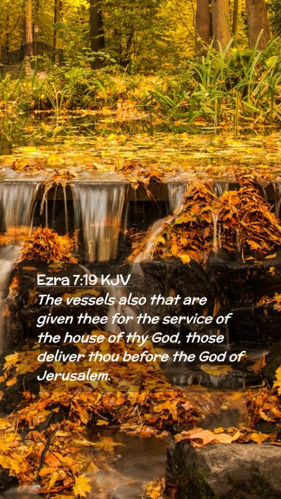 Picture 02 - Ezra 7:19 KJV Mobile Phone Wallpaper - The vessels also that are given thee for the - Mobile Bible Verse Wallpaper