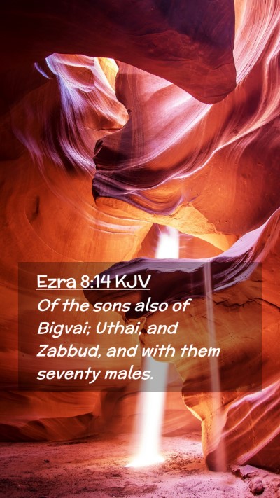 Picture 02 - Ezra 8:14 KJV Mobile Phone Wallpaper - Of the sons also of Bigvai; Uthai, and Zabbud, - Mobile Bible Verse Wallpaper