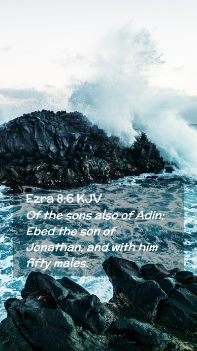 Picture 02 - Ezra 8:6 KJV Mobile Phone Wallpaper - Of the sons also of Adin; Ebed the son of - Mobile Bible Verse Wallpaper