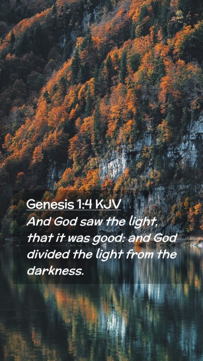 Picture 02 - Genesis 1:4 KJV Mobile Phone Wallpaper - And God saw the light, that it was good: and God - Mobile Bible Verse Wallpaper