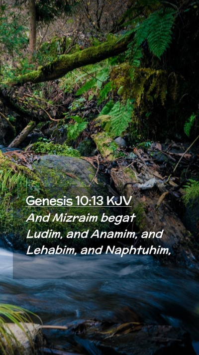 Picture 02 - Genesis 10:13 KJV Mobile Phone Wallpaper - And Mizraim begat Ludim, and Anamim, and Lehabim, - Mobile Bible Verse Wallpaper