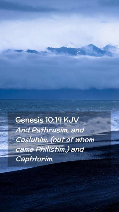 Picture 02 - Genesis 10:14 KJV Mobile Phone Wallpaper - And Pathrusim, and Casluhim, (out of whom came - Mobile Bible Verse Wallpaper