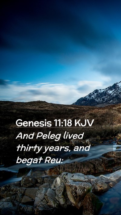 Picture 02 - Genesis 11:18 KJV Mobile Phone Wallpaper - And Peleg lived thirty years, and begat - Mobile Bible Verse Wallpaper