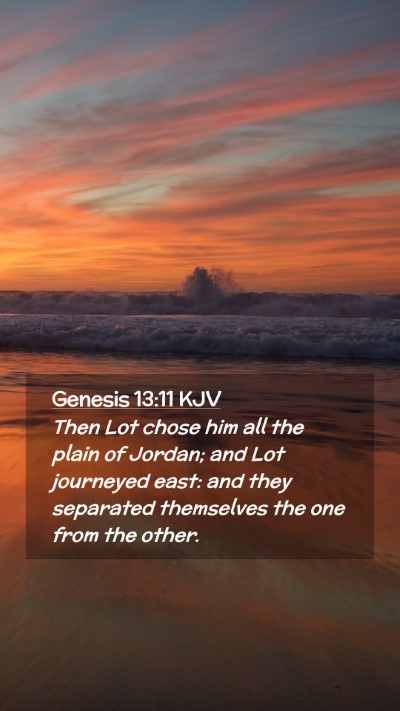 Picture 02 - Genesis 13:11 KJV Mobile Phone Wallpaper - Then Lot chose him all the plain of Jordan; and - Mobile Bible Verse Wallpaper