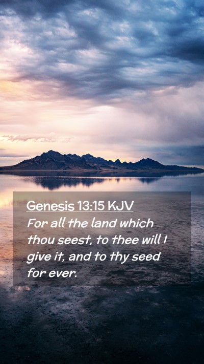 Picture 02 - Genesis 13:15 KJV Mobile Phone Wallpaper - For all the land which thou seest, to thee will I - Mobile Bible Verse Wallpaper