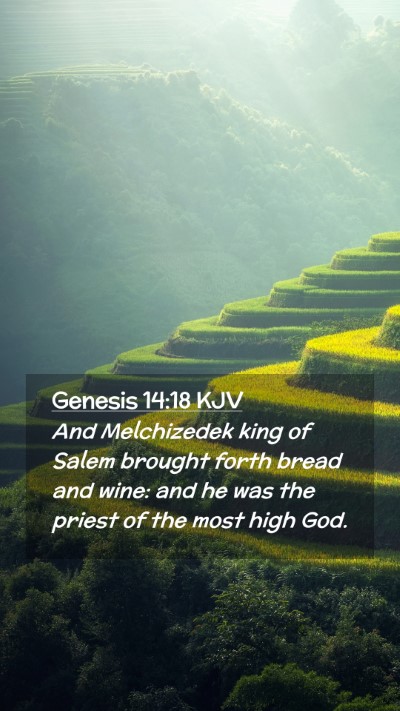 Picture 02 - Genesis 14:18 KJV Mobile Phone Wallpaper - And Melchizedek king of Salem brought forth bread - Mobile Bible Verse Wallpaper