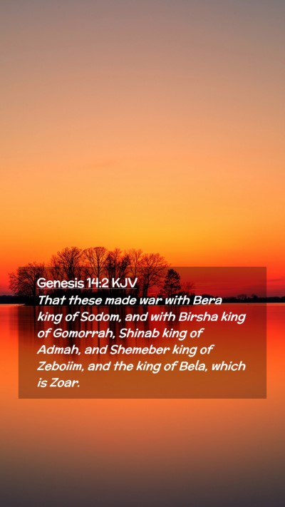 Picture 02 - Genesis 14:2 KJV Mobile Phone Wallpaper - That these made war with Bera king of Sodom, and - Mobile Bible Verse Wallpaper
