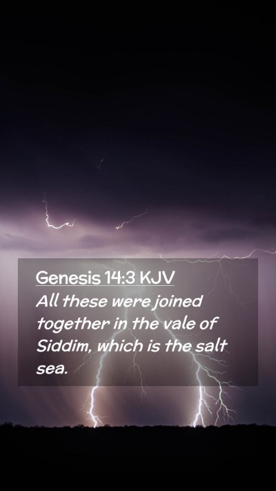 Picture 02 - Genesis 14:3 KJV Mobile Phone Wallpaper - All these were joined together in the vale of - Mobile Bible Verse Wallpaper