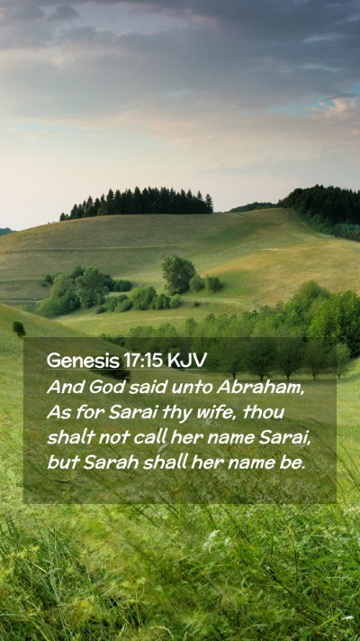 Picture 02 - Genesis 17:15 KJV Mobile Phone Wallpaper - And God said unto Abraham, As for Sarai thy wife, - Mobile Bible Verse Wallpaper