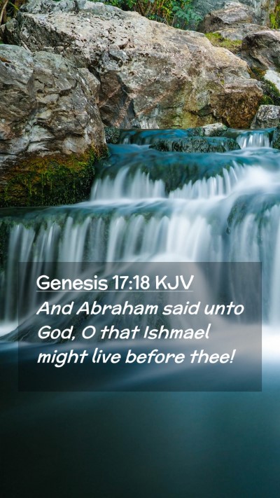 Picture 02 - Genesis 17:18 KJV Mobile Phone Wallpaper - And Abraham said unto God, O that Ishmael might - Mobile Bible Verse Wallpaper