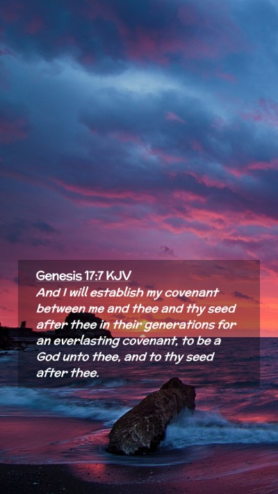 Picture 02 - Genesis 17:7 KJV Mobile Phone Wallpaper - And I will establish my covenant between me and - Mobile Bible Verse Wallpaper