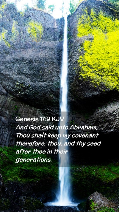 Picture 02 - Genesis 17:9 KJV Mobile Phone Wallpaper - And God said unto Abraham, Thou shalt keep my - Mobile Bible Verse Wallpaper