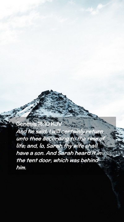 Picture 02 - Genesis 18:10 KJV Mobile Phone Wallpaper - And he said, I will certainly return unto thee - Mobile Bible Verse Wallpaper