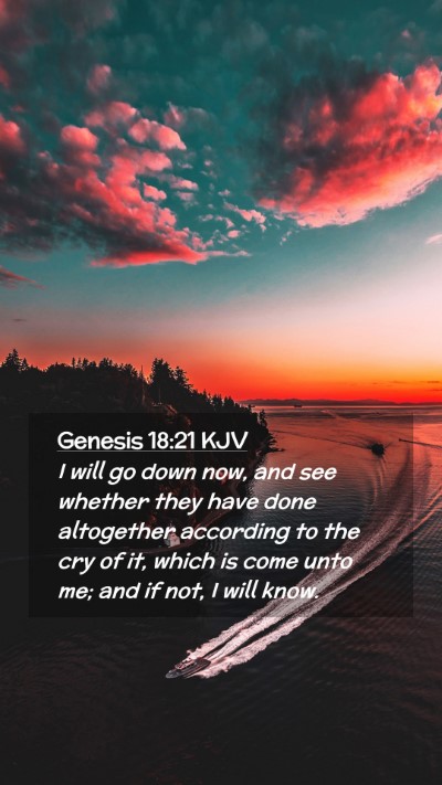 Picture 02 - Genesis 18:21 KJV Mobile Phone Wallpaper - I will go down now, and see whether they have - Mobile Bible Verse Wallpaper