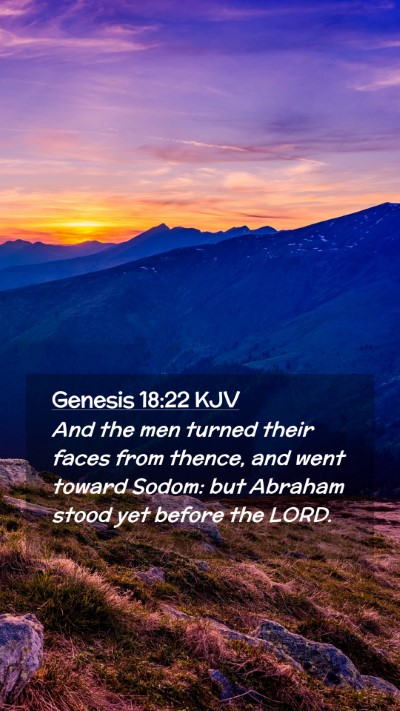 Picture 02 - Genesis 18:22 KJV Mobile Phone Wallpaper - And the men turned their faces from thence, and - Mobile Bible Verse Wallpaper