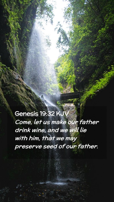 Picture 02 - Genesis 19:32 KJV Mobile Phone Wallpaper - Come, let us make our father drink wine, and we - Mobile Bible Verse Wallpaper