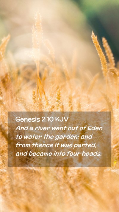 Picture 02 - Genesis 2:10 KJV Mobile Phone Wallpaper - And a river went out of Eden to water the garden; - Mobile Bible Verse Wallpaper
