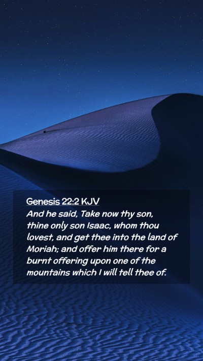 Picture 02 - Genesis 22:2 KJV Mobile Phone Wallpaper - And he said, Take now thy son, thine only son - Mobile Bible Verse Wallpaper
